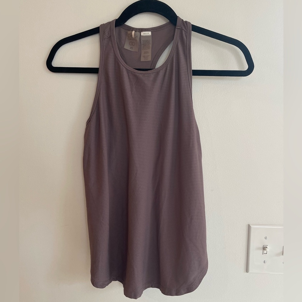 CALIA by Carrie Underwood Mauve Ribbed Racerback Tank Top